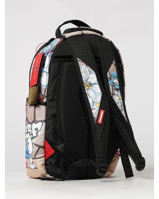 Sprayground Blue Smurfs Art Party Graphic Print Backpack With Laptop Pocket for men