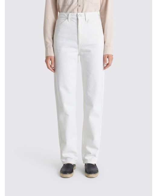 Lemaire White Straight Jeans