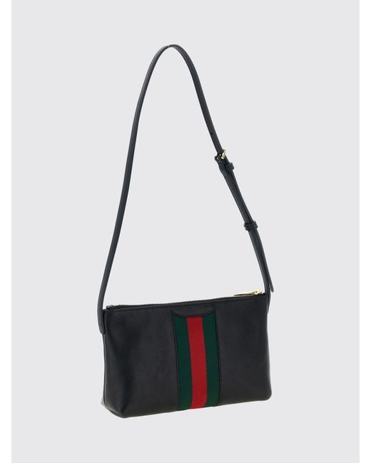Gucci White Horsebit Web Leather Bag