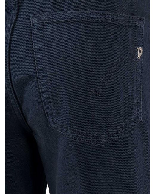 Dondup Blue Wide Leg Stretch Denim Jeans