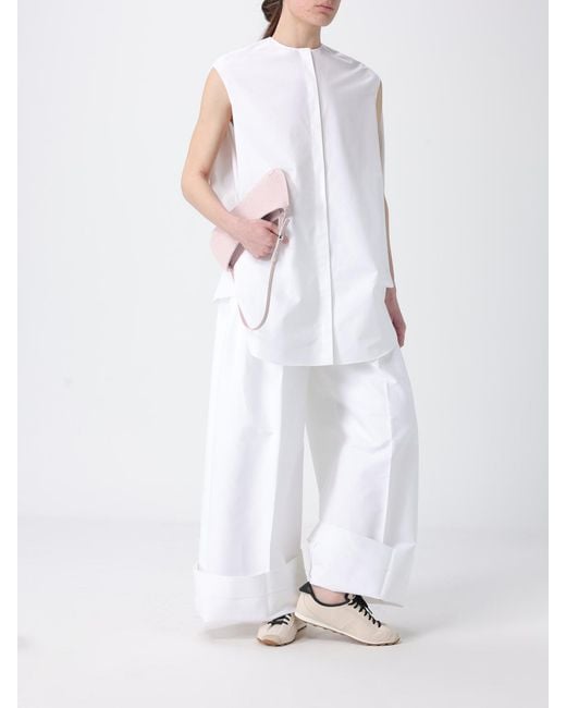 Jacquemus White Cotton Palazzo Trousers