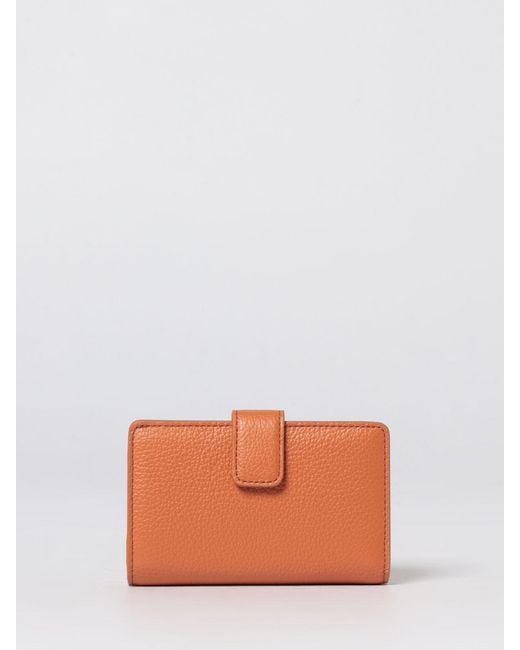 Coccinelle Orange Grained Leather Wallet