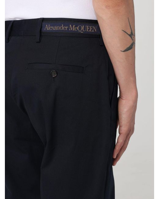 Pantalone sartoriale di Alexander McQueen in Blue da Uomo