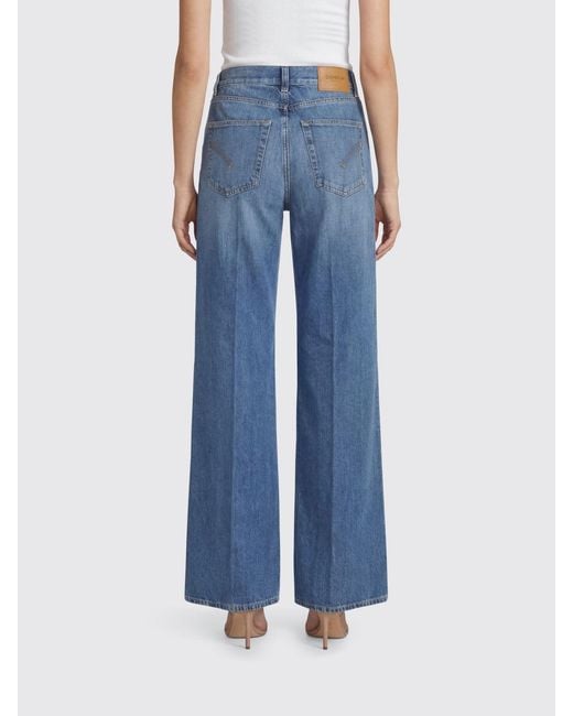 Dondup Blue Wide Leg Denim Jeans