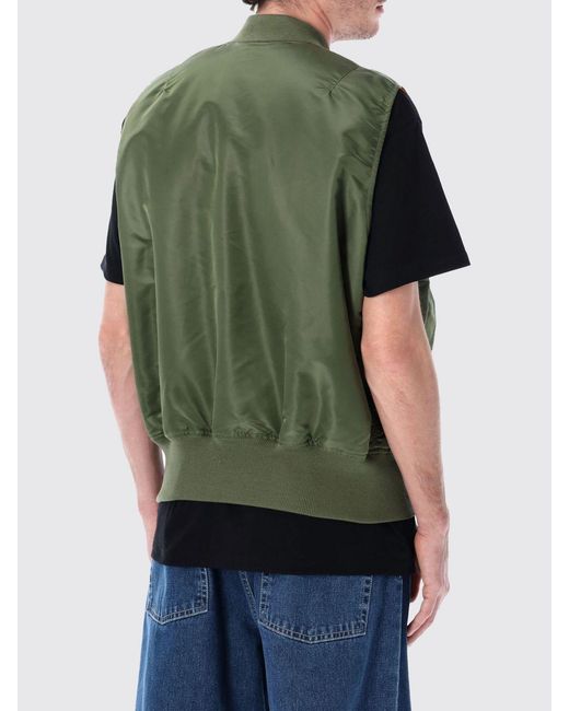 Alpha Industries Green Nylon Vest for men