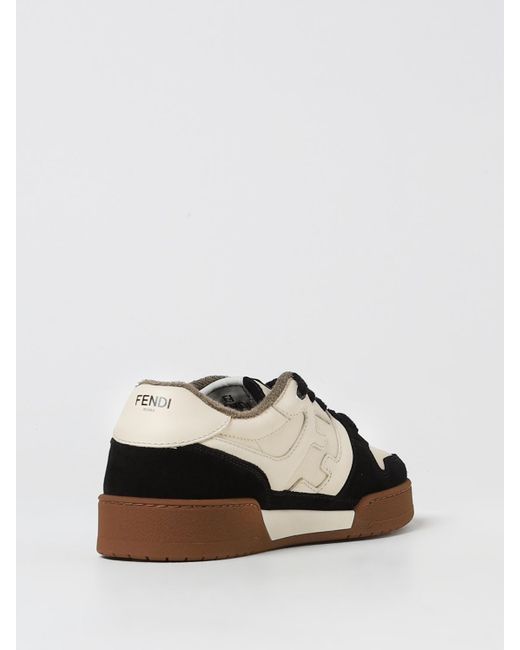 Fendi Black Match Leather Sneakers for men