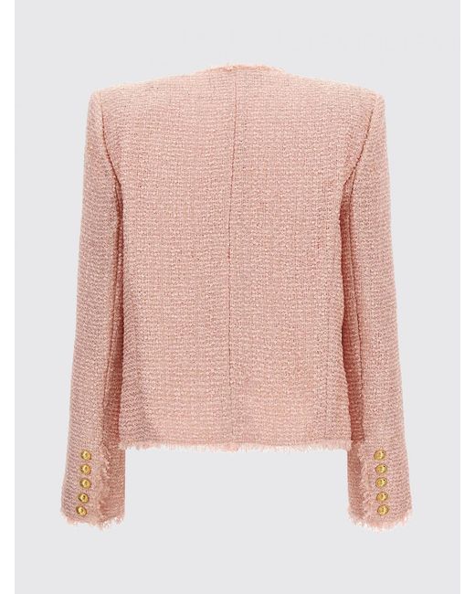 Balmain Pink Sequin Tweed Blazer