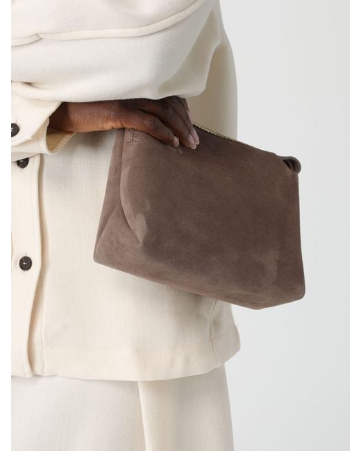 Khaite Brown Lina Suede Bag