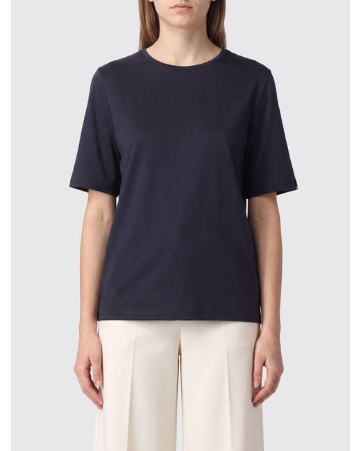 Herno Blue Short-Sleeved Crew Neck T-Shirt