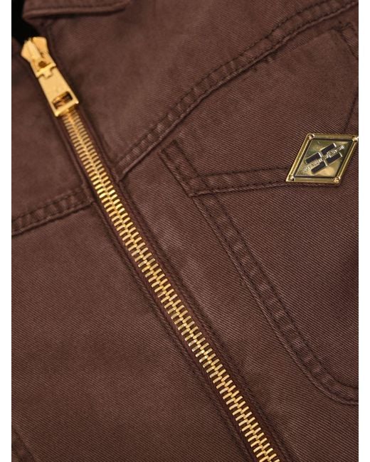 Elisabetta Franchi Brown Lyocell Jumpsuit
