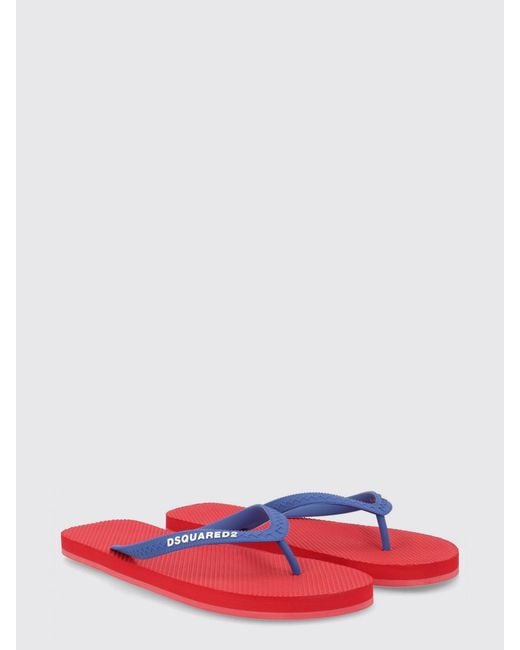 DSquared² Gummi-Flip-Flops in Red für Herren