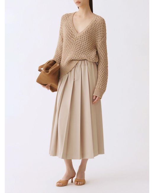 Fabiana Filippi Natural Crochet Knit Sweater
