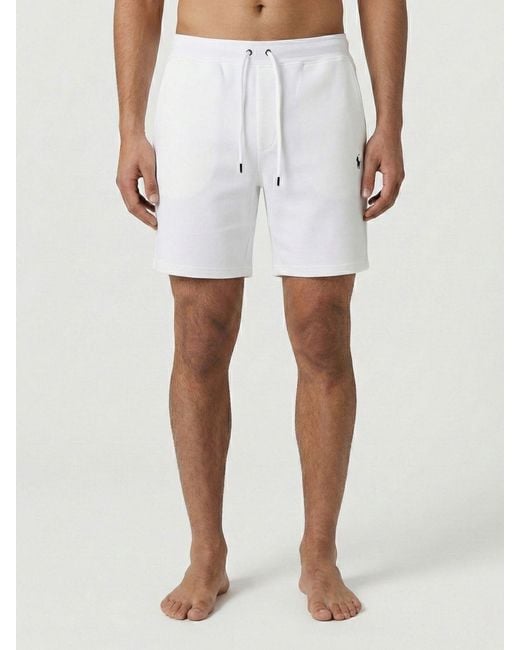 Polo Ralph Lauren White Cotton Blend Shorts for men