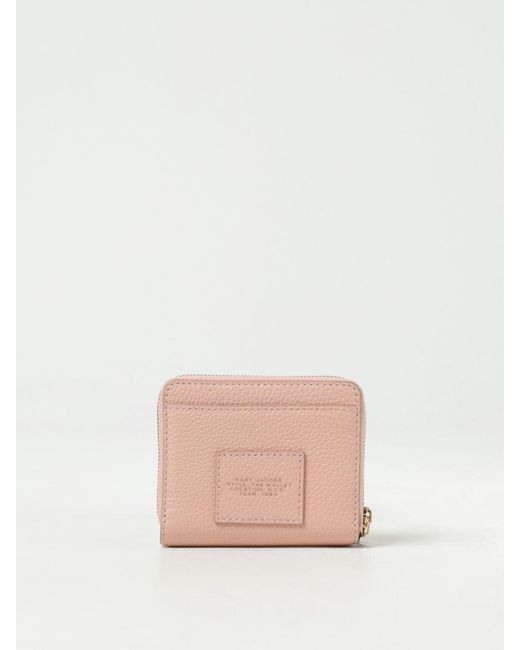 Marc Jacobs Pink Wallet In Grained Leather
