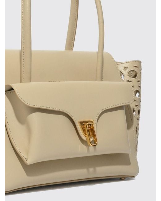 Coccinelle Natural Beat Double Leather Bag With Perforated Details