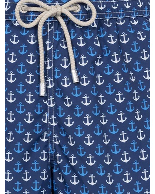 Mc2 Saint Barth Blue Printed Boxer Swim Trunks for men