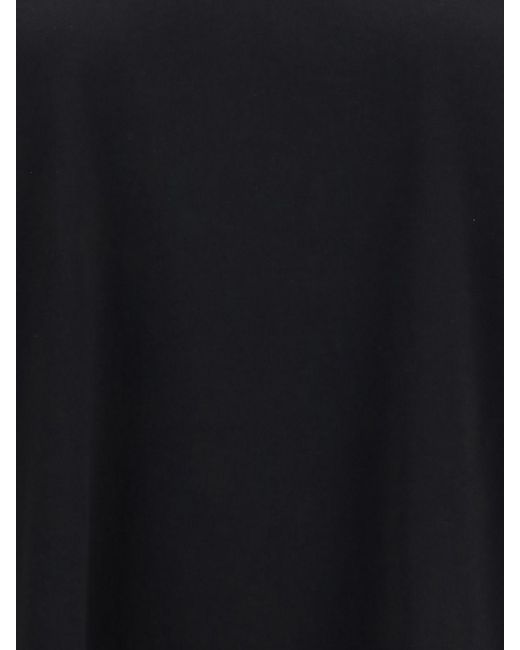 Khaite Black Basic V-Neck Cotton T-Shirts