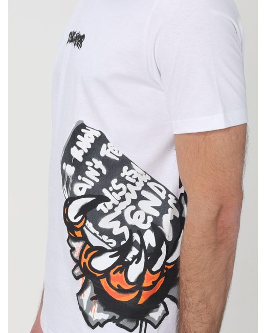 T-shirt con stampa Tigre di DISCLAIMER in White da Uomo