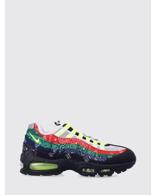 Nike White Air Max 95 Big Bubble Mesh Sneakers With Stripe Pattern for men
