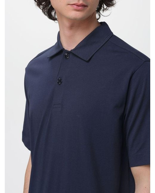 Dries Van Noten Blue Basic Cotton Polo Shirt for men