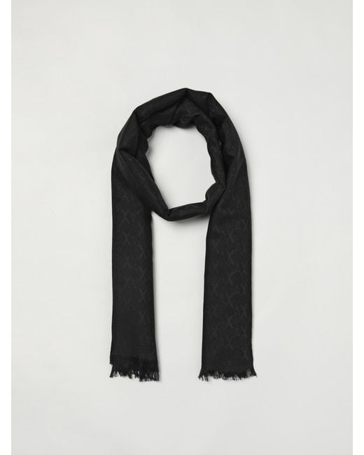 ARMANI EXCHANGE Black Scarf for men