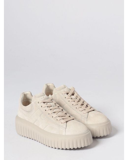 Hogan Natural H-Stripes Suede Sneakers