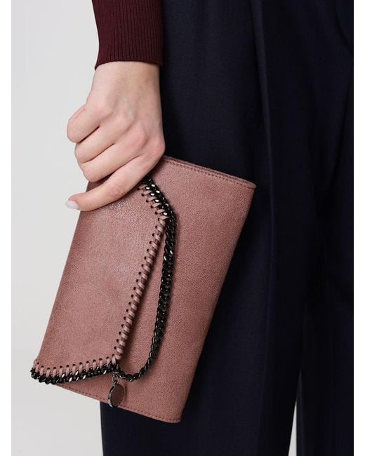 Stella McCartney Pink Falabella Eco Shaggy Deer Mini Crossbody Bag