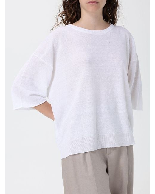 Roberto Collina White Basic Cotton Blend Knit