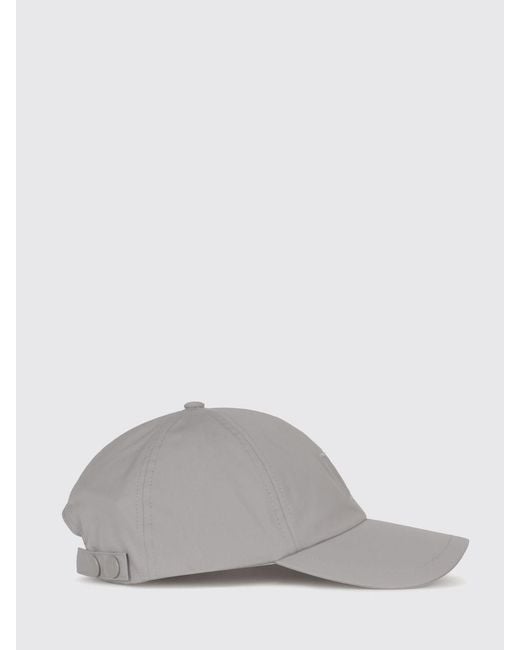 Stone Island Gray Compass Logo Cotton Baseball Cap With Adjustable Strap for men