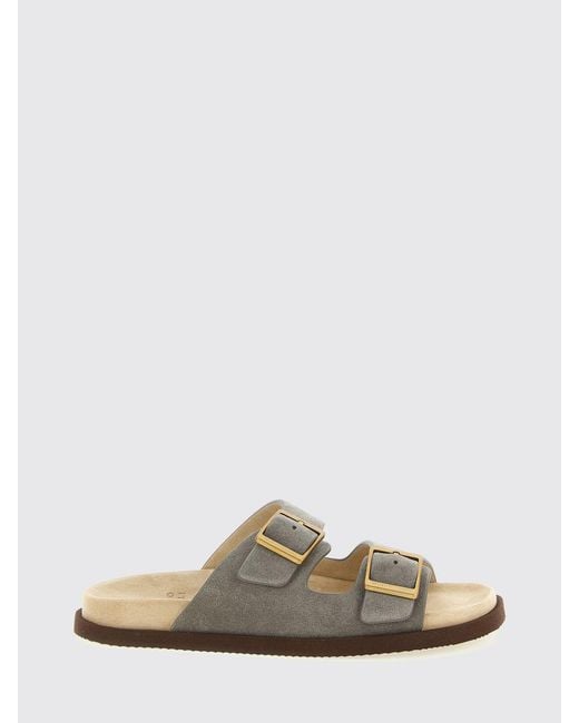 Brunello Cucinelli Gray Suede Sandal for men