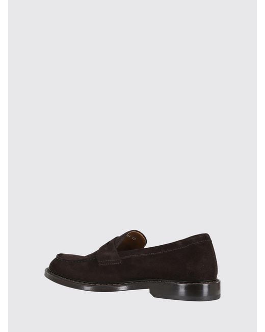 Doucal's White Penny Suede Loafers for men