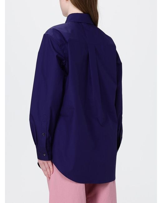 Fendi Blue Cotton Blend Shirt