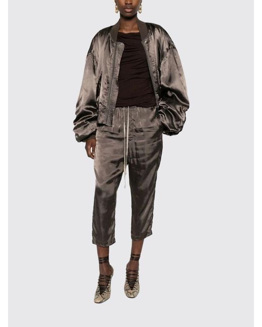 Rick Owens Brown Technical Fabric Bomber Jacket