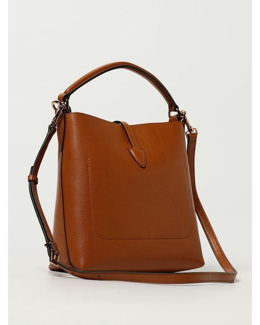 Tod's Brown T Timeless Calfskin Handbag