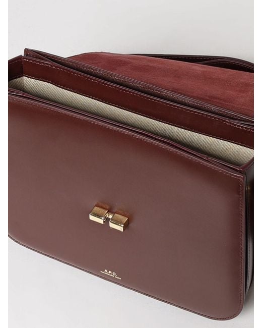 A.P.C. Brown Grace Brushed Leather Bag