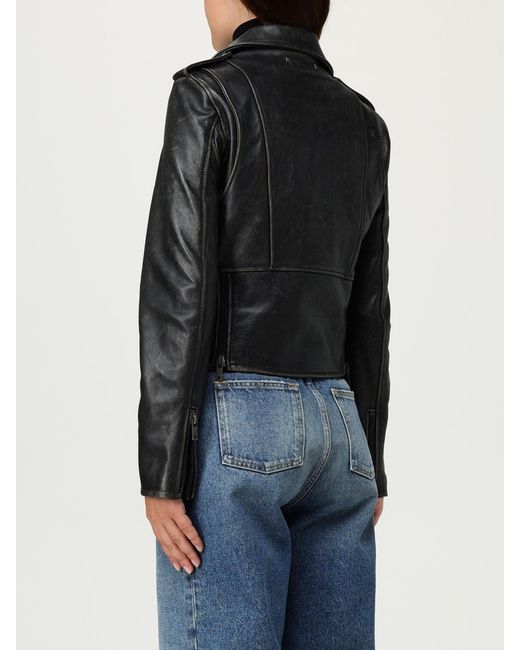 Golden Goose Deluxe Brand Black Belted Leather Jacket