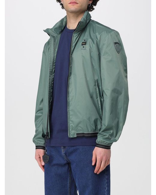 Blauer Green Polyester Bomber Jacket for men