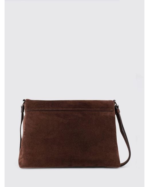 Orciani Brown Suede Shoulder Bag for men