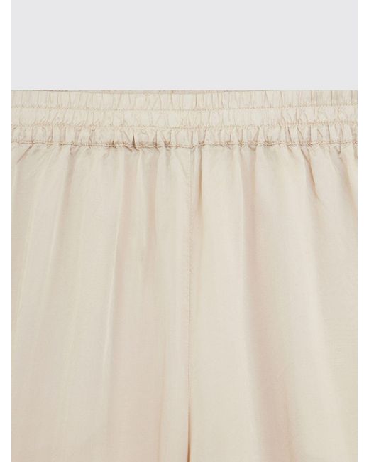 Aspesi Natural Wide Leg Silk Trousers