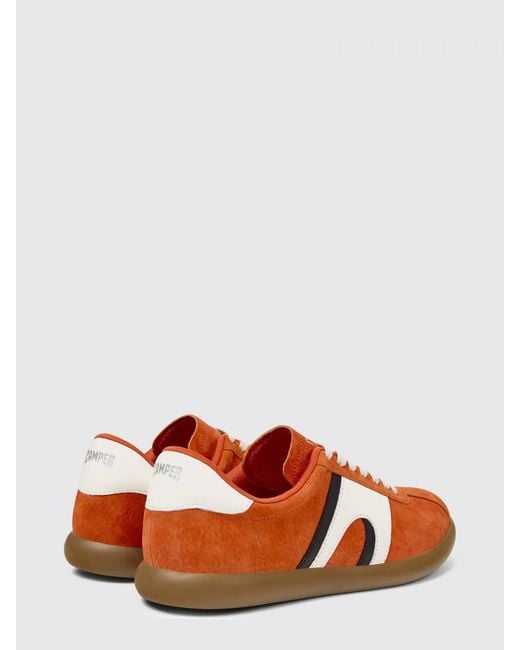 Camper Orange Pelotas Soller Nubuck Sneakers for men