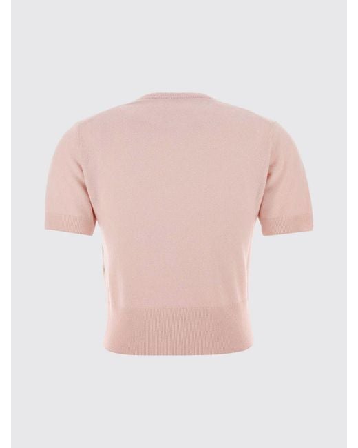 Jil Sander Pink Cropped Wool And Cashmere Knit
