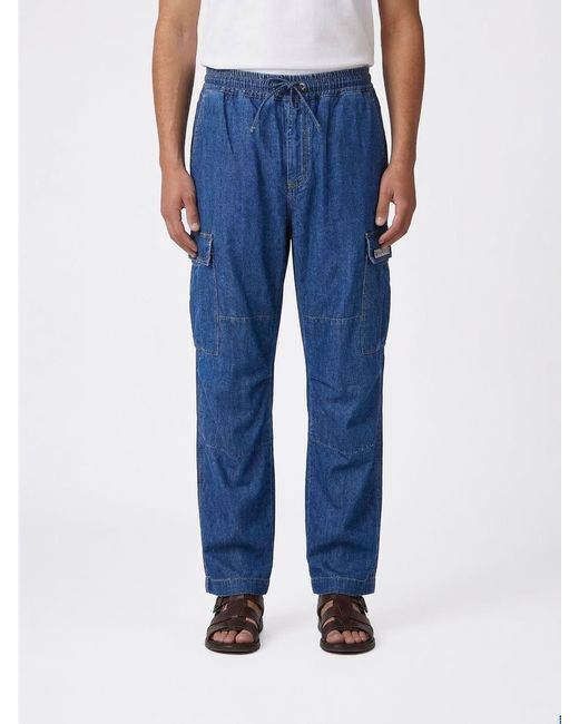 Dolce & Gabbana Blue Dolce &Amp Gabbana Denim Cargo Trousers for men