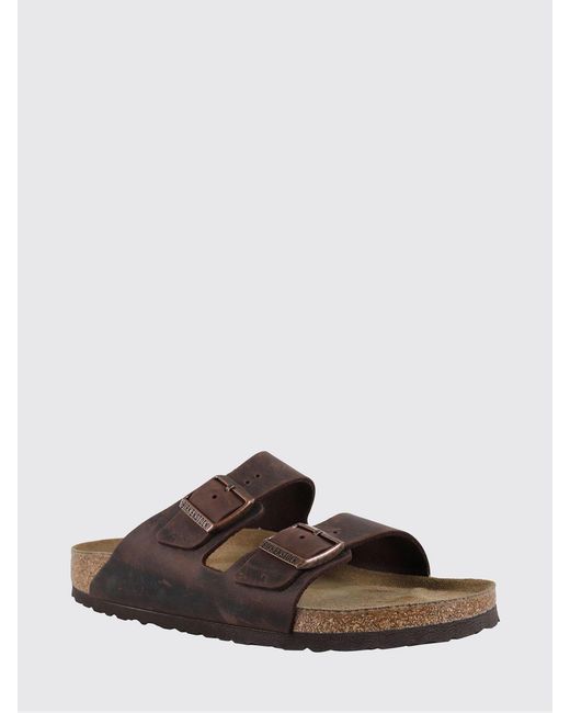 Birkenstock White Arizona Oiled Leather Sandal for men