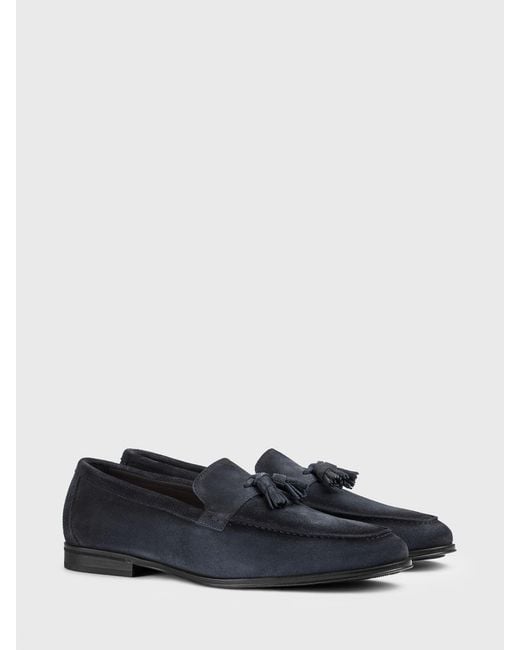 Doucal's White Suede Loafers With Tassels for men