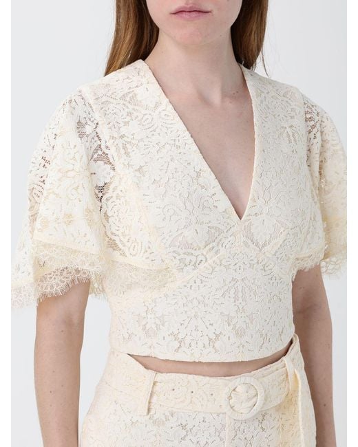 Twinset White Lace Crop Top