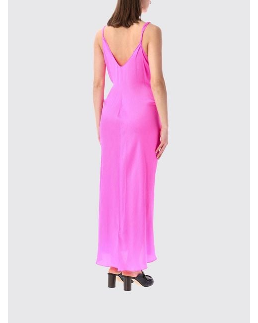 J.W. Anderson Pink Silk Midi Dress