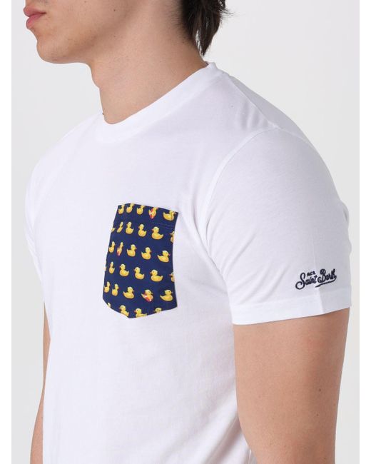 T-shirt Duck in cotone di Mc2 Saint Barth in White da Uomo