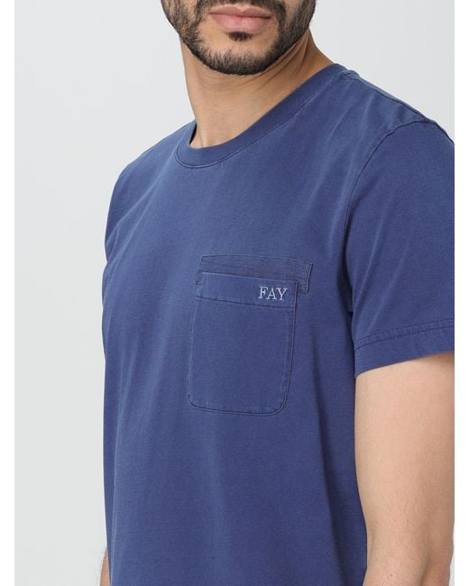 Camiseta Hombre Fay de hombre de color Blue