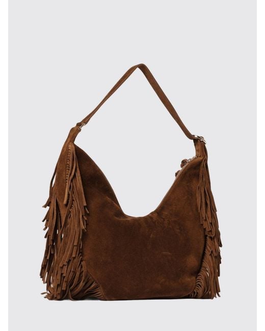 Orciani Brown Isola Fringed Suede Bag