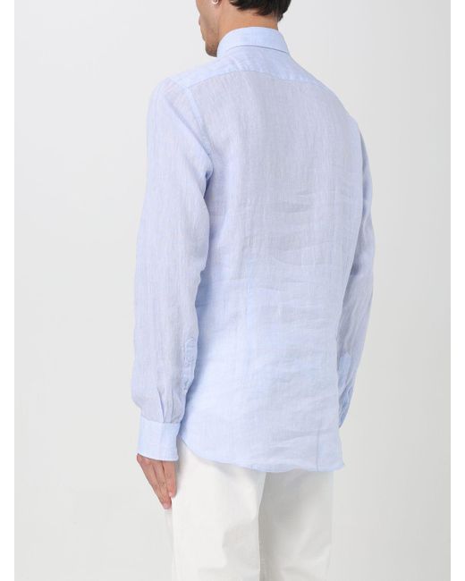 Camicia di lino Michael di Michael Kors in Blue da Uomo